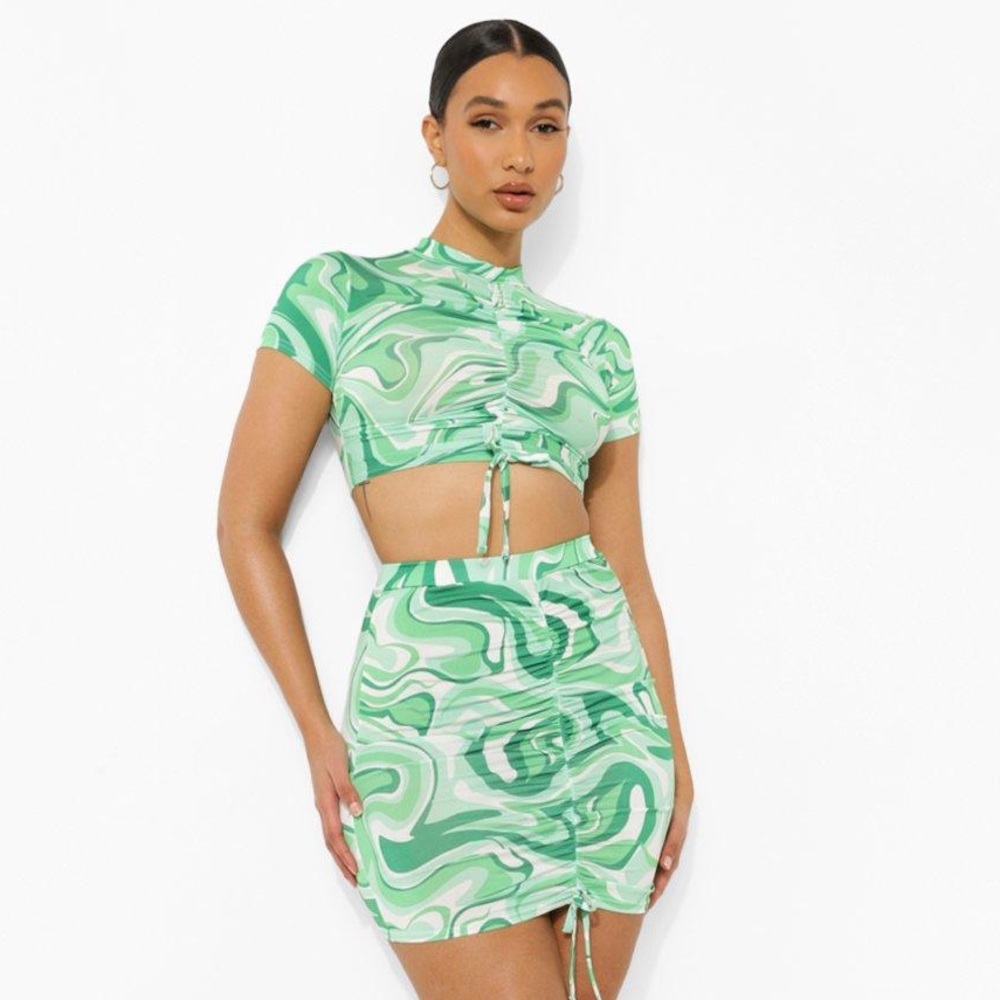 Boohoo Top & Skirt Set
